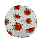 Seamless-background-pattern-with-watermelon-slices Standard 15  Premium Flano Round Cushions Back