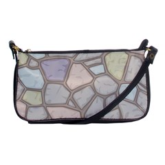 Cartoon Colored Stone Seamless Background Texture Pattern Shoulder Clutch Bag by BangZart