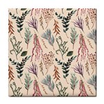 Watercolor floral seamless pattern Tile Coaster