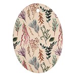 Watercolor floral seamless pattern Ornament (Oval)