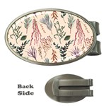 Watercolor floral seamless pattern Money Clips (Oval) 