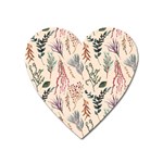 Watercolor floral seamless pattern Heart Magnet