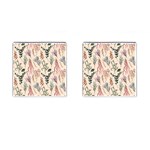 Watercolor floral seamless pattern Cufflinks (Square)
