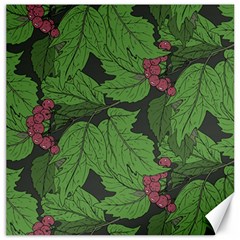 Seamless Pattern With Hand Drawn Guelder Rose Branches Canvas 16  X 16  by BangZart