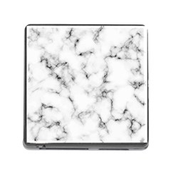 White Faux Marble Texture  Memory Card Reader (square 5 Slot) by Dushan