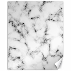 White Faux Marble Texture  Canvas 11  X 14  by Dushan