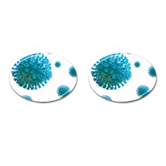 Corona Virus Cufflinks (oval) by catchydesignhill