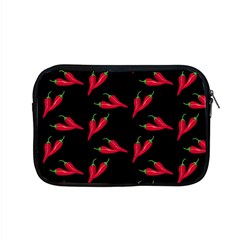 Red, Hot Jalapeno Peppers, Chilli Pepper Pattern At Black, Spicy Apple Macbook Pro 15  Zipper Case by Casemiro