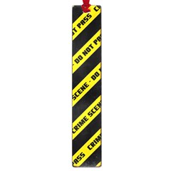 Warning Colors Yellow And Black - Police No Entrance 2 Large Book Marks by DinzDas
