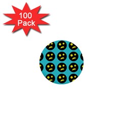 005 - Ugly Smiley With Horror Face - Scary Smiley 1  Mini Buttons (100 Pack)  by DinzDas