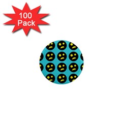 005 - Ugly Smiley With Horror Face - Scary Smiley 1  Mini Magnets (100 Pack)  by DinzDas