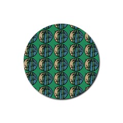 Bamboo Trees - The Asian Forest - Woods Of Asia Rubber Round Coaster (4 Pack)  by DinzDas
