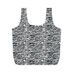 Zebra Pattern - Zebras And Horses - African Animals Full Print Recycle Bag (m) by DinzDas