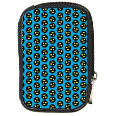 0059 Comic Head Bothered Smiley Pattern Compact Camera Leather Case by DinzDas