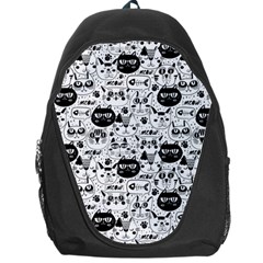 Cute Cat Faces Pattern Backpack Bag by TastefulDesigns