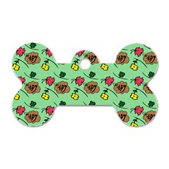 Lady Bug Fart - Nature And Insects Dog Tag Bone (two Sides) by DinzDas