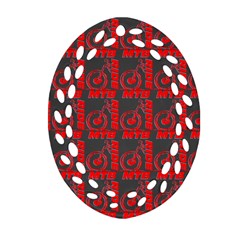 015 Mountain Bike - Mtb - Hardtail And Downhill Ornament (oval Filigree) by DinzDas