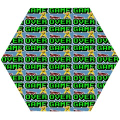 Game Over Karate And Gaming - Pixel Martial Arts Wooden Puzzle Hexagon by DinzDas