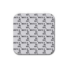White And Nerdy - Computer Nerds And Geeks Rubber Coaster (square)  by DinzDas