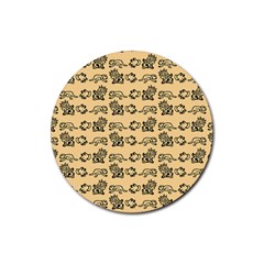 Inka Cultur Animal - Animals And Occult Religion Rubber Coaster (round)  by DinzDas