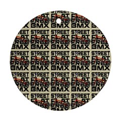 Bmx And Street Style - Urban Cycling Culture Ornament (round) by DinzDas