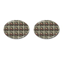 Bmx And Street Style - Urban Cycling Culture Cufflinks (oval) by DinzDas