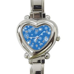 Winter Time And Snow Chaos Heart Italian Charm Watch by DinzDas