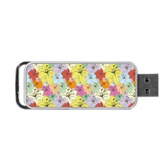 Abstract Flowers And Circle Portable Usb Flash (two Sides) by DinzDas