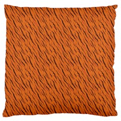 Animal Skin - Lion And Orange Skinnes Animals - Savannah And Africa Large Cushion Case (two Sides) by DinzDas