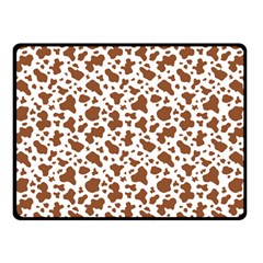 Animal Skin - Brown Cows Are Funny And Brown And White Double Sided Fleece Blanket (small)  by DinzDas