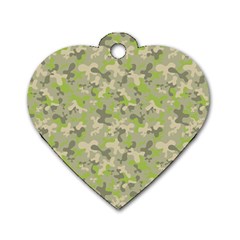 Camouflage Urban Style And Jungle Elite Fashion Dog Tag Heart (one Side) by DinzDas