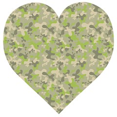 Camouflage Urban Style And Jungle Elite Fashion Wooden Puzzle Heart by DinzDas