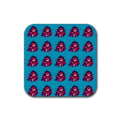 Little Devil Baby - Cute And Evil Baby Demon Rubber Coaster (square)  by DinzDas