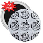 Monster Party - Hot Sexy Monster Demon With Ugly Little Monsters 3  Magnets (100 pack)