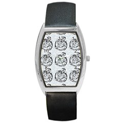 Monster Party - Hot Sexy Monster Demon With Ugly Little Monsters Barrel Style Metal Watch by DinzDas