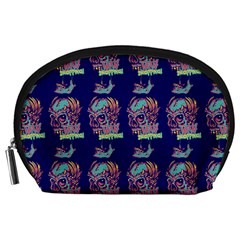 Jaw Dropping Horror Hippie Skull Accessory Pouch (large) by DinzDas