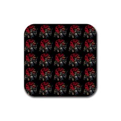 Middle Ages Knight With Morning Star And Horse Rubber Square Coaster (4 Pack)  by DinzDas
