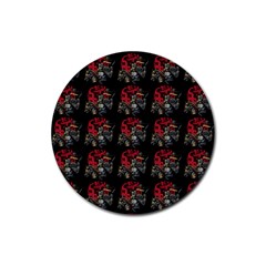 Middle Ages Knight With Morning Star And Horse Rubber Coaster (round)  by DinzDas