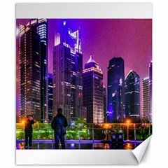 Lujiazui District Nigth Scene, Shanghai China Canvas 8  X 10  by dflcprintsclothing