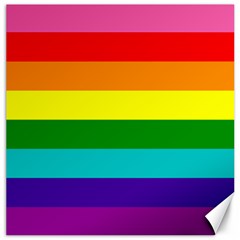 Original 8 Stripes Lgbt Pride Rainbow Flag Canvas 12  X 12  by yoursparklingshop