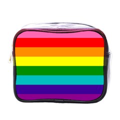 Original 8 Stripes Lgbt Pride Rainbow Flag Mini Toiletries Bag (one Side) by yoursparklingshop