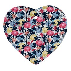 Beautiful Floral Pattern Ornament (heart) by TastefulDesigns