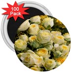 Yellow Roses 3  Magnets (100 pack)