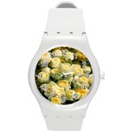 Yellow Roses Round Plastic Sport Watch (M)