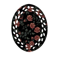 Dusty Roses Ornament (oval Filigree) by BubbSnugg