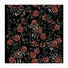 Raccoon Floral Medium Glasses Cloth (2 Sides) by BubbSnugg