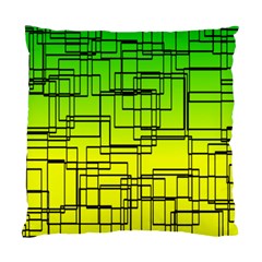 Geometrical Lines Pattern, Asymmetric Blocks Theme, Line Art Standard Cushion Case (two Sides) by Casemiro