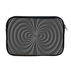 Abstract Metallic Spirals, Silver Color, Dark Grey, Graphite Colour Apple Macbook Pro 17  Zipper Case by Casemiro