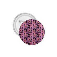 60s Girl Floral Pink 1 75  Buttons by snowwhitegirl