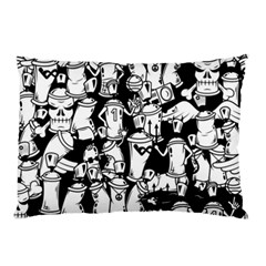 Graffiti Spray Can Characters Seamless Pattern Pillow Case (two Sides)